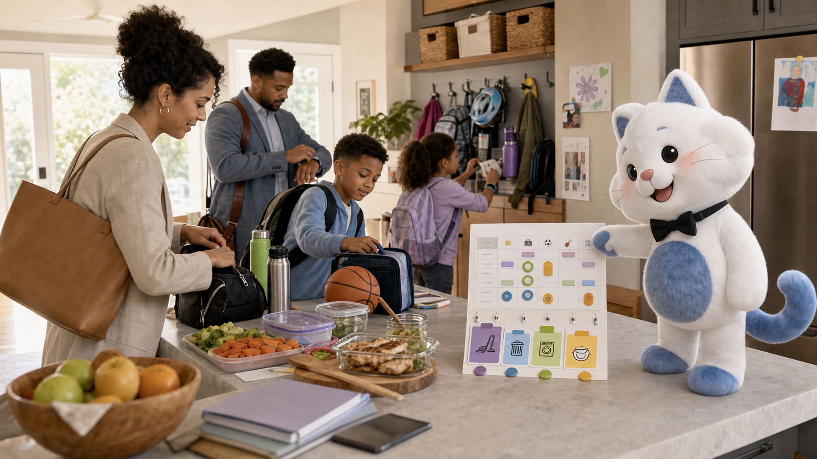 How Working Parents Organize Schedules, Chores and Meals